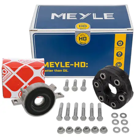 MEYLE HD Gelenkscheibe Rep.-Satz + febi Mittellager f&uuml;r BMW F32 425d 5er F10 F11 518d 520d