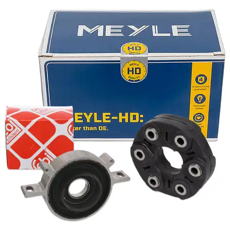 MEYLE HD Gelenkscheibe + febi Mittellager f&uuml;r BMW 4er F32 425d 5er F10 F11 518d 520d