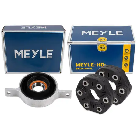 2x MEYLE HD Gelenkscheibe + Mittellager f&uuml;r BMW 1er E81-88 3er E90-93 F30/31 F32-36 X1 E84