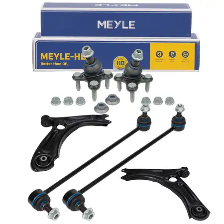 2x MEYLE Querlenker + Traggelenk HD Koppelstange f&uuml;r VW Caddy 3 4 Octavia 2 Superb 2 vorne