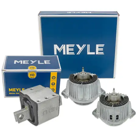 2x MEYLE Motorlager + HD VERST&Auml;RKT Getriebelager f&uuml;r MERCEDES W204 C/A218 C/A207 OM651