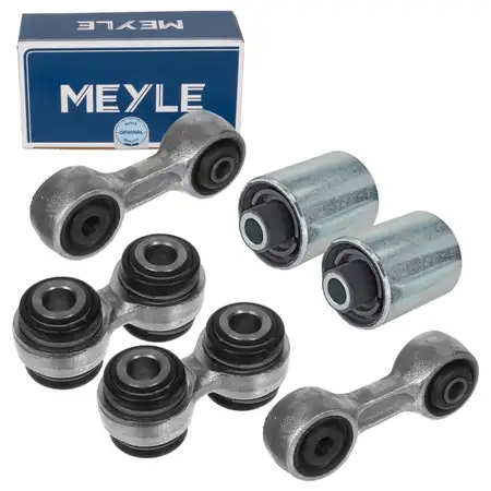 MEYLE Koppelstange + Tonnenlager Hinterachslager f&uuml;r BMW 5er E34 7er E32 hinten 6-teilig