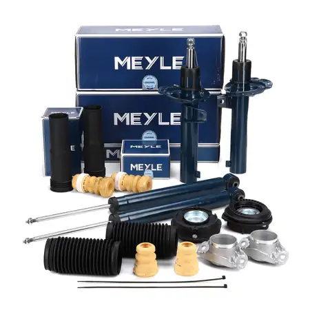 2x MEYLE Sto&szlig;d&auml;mpfer + Staubschutz + Domlager f&uuml;r VW Golf 7 Passat B8 Touran vorne hinten