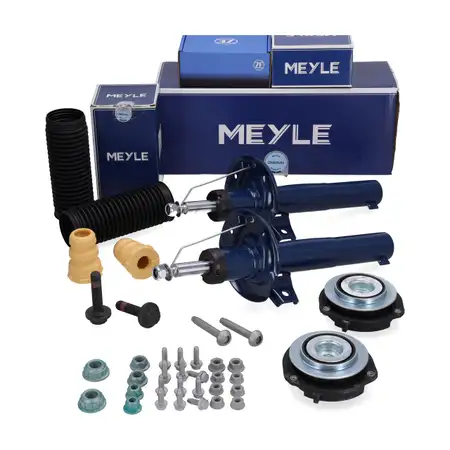 2x MEYLE Sto&szlig;d&auml;mpfer + Staubschutz + Domlager f&uuml;r VW Golf 5 6 A3 8P Leon Octavia 2 vorne