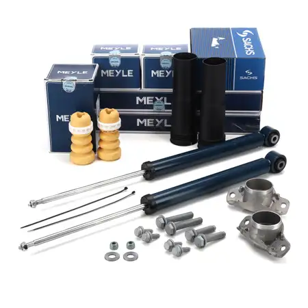 2x MEYLE Sto&szlig;d&auml;mpfer + Staubschutz + Domlager f&uuml;r VW Golf 7 SEAT Leon 5F hinten