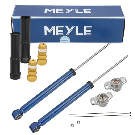 2x MEYLE Gasdruck Sto&szlig;d&auml;mpfer + Staubschutz + Domlager f&uuml;r VW Golf 7 8 SEAT Leon 5F hinten