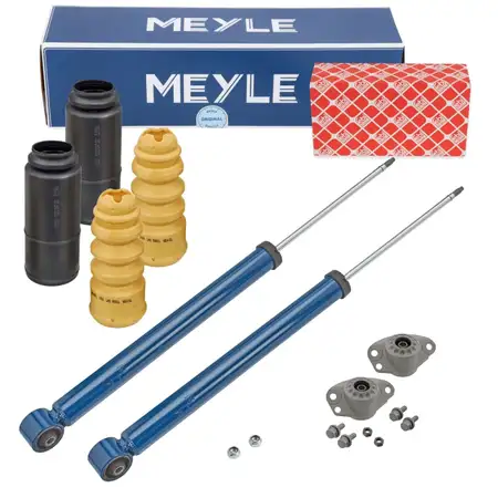 2x MEYLE Sto&szlig;d&auml;mpfer + Staubschutz + Domlager f&uuml;r SKODA Rapid ab 08.2013 Roomster hinten