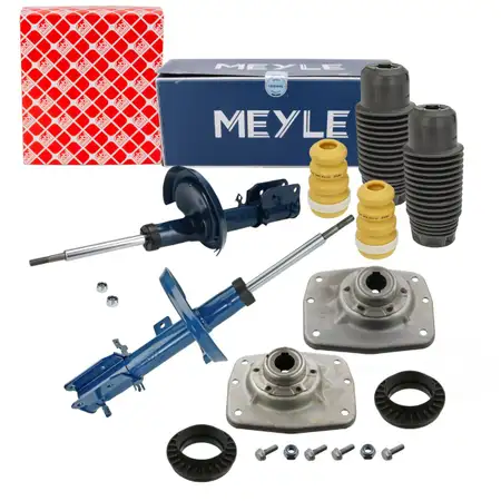2x MEYLE Sto&szlig;d&auml;mpfer + Staubschutz + febi Domlager f&uuml;r PSA Jumpy 2 Expert FIAT Scudo vorne