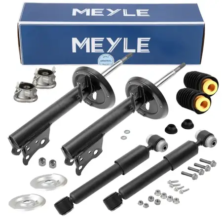 2 MEYLE shock absorbers + dust covers + strut bearings for Mercedes A-Class W168 (front and rear)