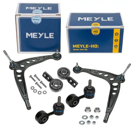 2x MEYLE Querlenker + Traggelenk + Halter + HD VERST&Auml;RKT Koppelstange f&uuml;r BMW 3er vorne