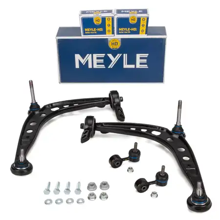 2x MEYLE HD VERST&Auml;RKT Querlenker + Halter + Traggelenk + Koppelstange f&uuml;r BMW 3er vorne