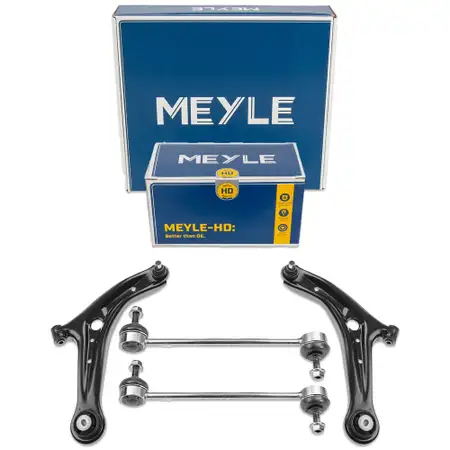 2x MEYLE Querlenker Lenker + Traggelenk + HD Koppelstange f&uuml;r FORD Fiesta 6 MK6 vorne
