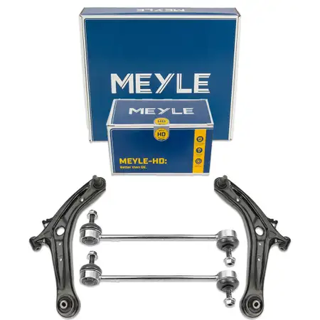 2x MEYLE Querlenker Lenker + Traggelenk + HD Koppelstange f&uuml;r MAZDA 2 (DE_, DH_) vorne