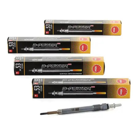 4x NGK 9957 CZ106 D-Power 53 DP53 glow plug for MERCEDES W245, W204, W211, C253, OM640, OM646