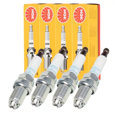 4x NGK 7553 BKUR5ET-10 Z&uuml;ndkerze f&uuml;r VW Passat B5.5 AUDI A4 B6 B7 A6 C5 2.0 130 PS