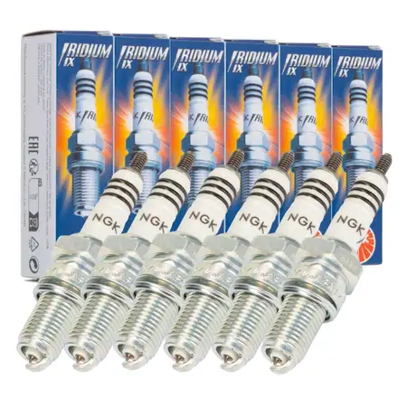 6x NGK 6853 BPR9EIX IRIDIUM IX Z&uuml;ndkerze f&uuml;r PORSCHE 911 2.2-3.3 MERCDES M127 M129