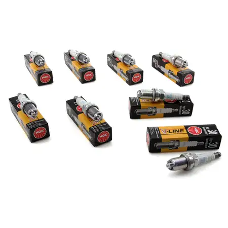 8x NGK Z&uuml;ndkerze V-Line 30 6343 BKR6EQUP f&uuml;r AUDI A6 C5 BMW E46 E39 X3 E83 MINI R50 R52