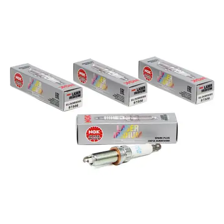 4x NGK 97506 SILZKBR8D8S Z&uuml;ndkerze f&uuml;r BMW F20/21 F22/23 F30-34 F32-36 F10 F11 X1 X3 N20