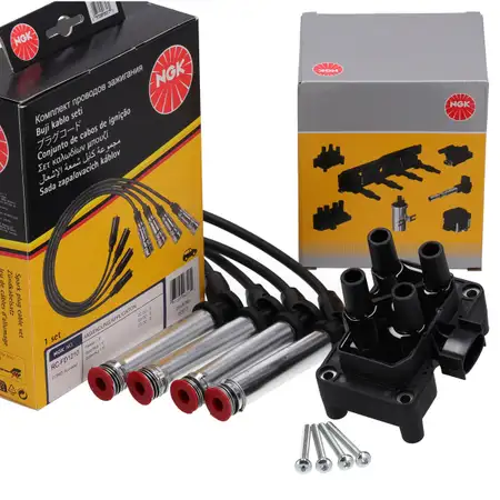NGK Z&uuml;ndspule + Kabelsatz f&uuml;r FORD Fiesta 5 MK5 1.3 60/69 PS Ka RB_ 1.3i 1.6i 70/95 PS