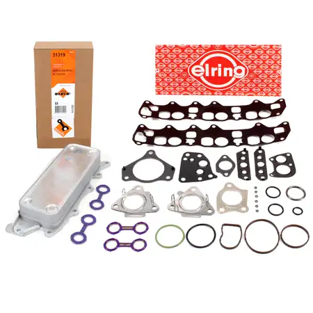 NRF &Ouml;lk&uuml;hler + ELRING Dichtungssatz f&uuml;r MERCEDES W203 W204 W211 W212 W213 W461 W463 OM642