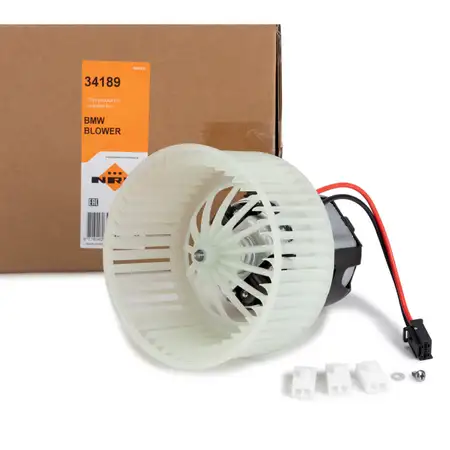 NRF 34189 Interior Blower Motor for BMW 5 Series F10, F11, GT, F07; 6 Series F12, F13, F06 (Front)