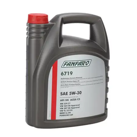 5L 5 Liter FANFARO 6719 5W30 Motor&ouml;l &Ouml;l VW 504.00/507.00 ACEA C3 BMW LL-04