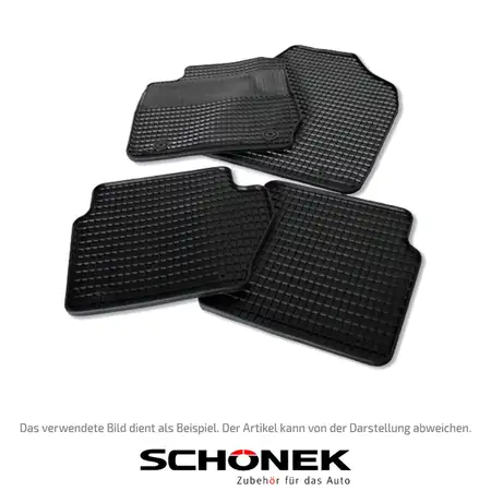 SCH&Ouml;NEK 456030 Gummimatten Fu&szlig;matten Automatten Universal individuell zuschneidbar 4-tlg