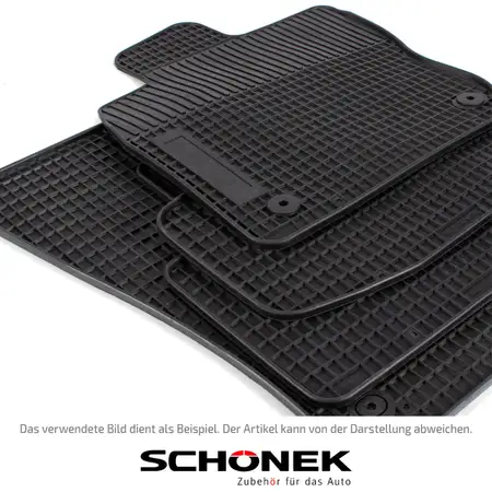 SCH&Ouml;NEK Gummimatten Gummi-Fu&szlig;matten Fu&szlig;matten VW Polo 6 ab 05.2021 4-teilig