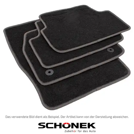 SCH&Ouml;NEK Velour Floor Mats, Textile Floor Mats, Car Floor Mats for Mercedes E-Class Sedan (4-piece set)