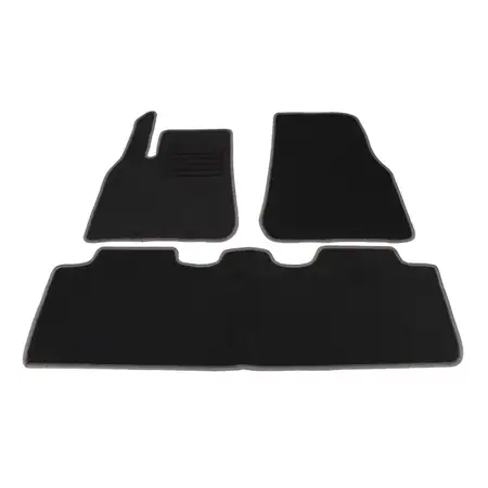 SCH&Ouml;NEK Velour Floor Mats, Textile Floor Mats for TESLA Model Y EV (Model Year 2025 and later), 3-piece set
