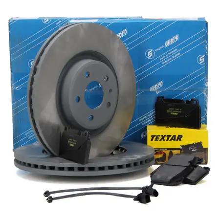 SEBRO Bremsscheiben + TEXTAR Bel&auml;ge + Wako f&uuml;r PORSCHE Macan (95B) 2.0 PR-1LA vorne