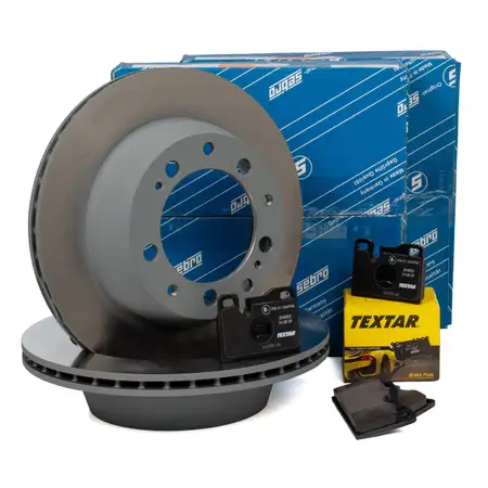 SEBRO Bremsscheiben + TEXTAR Bel&auml;ge f&uuml;r PORSCHE 924 2.0 2.5 928 4.5 4.7 S 944 2.5 hinten