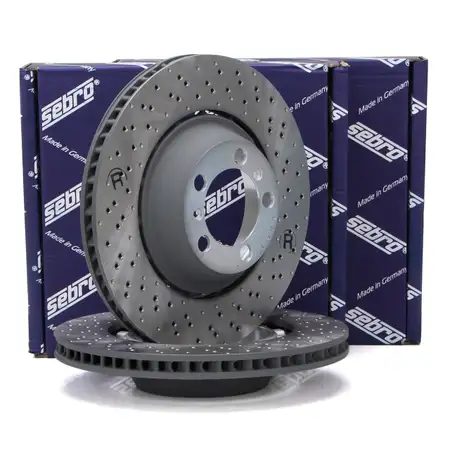 SEBRO Brake Disc Set for Porsche 991 3.0 Carrera GTS, GT3, RS, and GT2 RS (Rear)