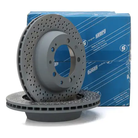 SEBRO Bremsscheiben Satz f&uuml;r PORSCHE 993 3.6/3.8 Carrera 272/286/301 PS hinten