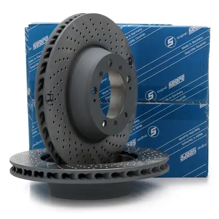 SEBRO Bremsscheiben Satz f&uuml;r PORSCHE 996 997 991 Carrera / Turbo / GT3 / GT2 hinten