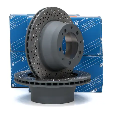 SEBRO Bremsscheiben Satz f&uuml;r PORSCHE 964 3.6 Carrera RS + 968 3.0 / Turbo S hinten