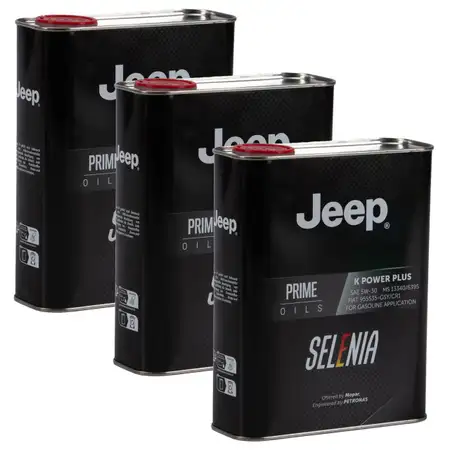 6L 6 Liter PETRONAS SELENIA K POWER PLUS 5W-30 JEEP Motor&ouml;l Fiat 9.55535-GSY/CR1