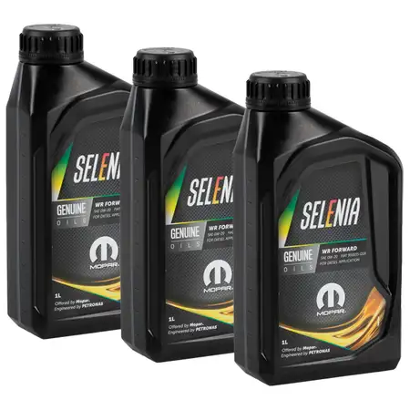 3L 3 Liter PETRONAS SELENIA FORWARD 0W-20 MOPAR Motor&ouml;l ACEA C5 Fiat 9.55535-DSX