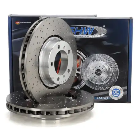 SHW Bremsscheiben Satz f&uuml;r PORSCHE 991 3.0 Carrera S / GTS 420/450 PS vorne