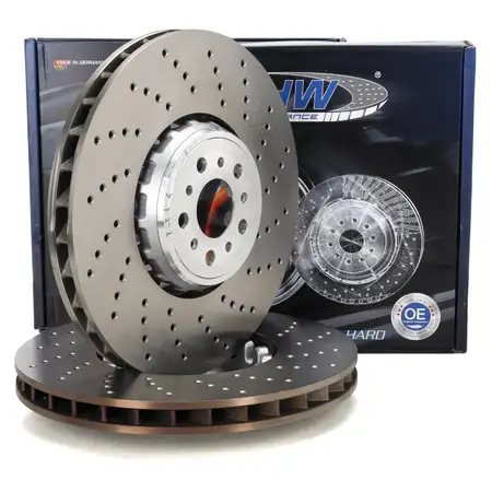 SHW Bremsscheiben Satz f&uuml;r BMW 5er F90 M5 8er F91 F92 F93 M8 600/625/635 PS vorne