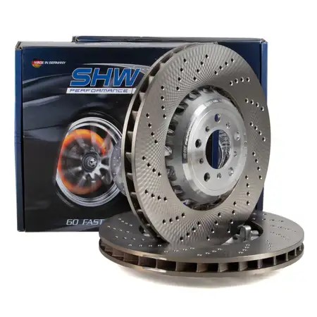 SHW Brake Disc Set for BMW 5 Series F10, M5, 6 Series F12, F13, F6, M6 (560/575/600 hp) &ndash; Front
