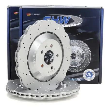 SHW Bremsscheiben Satz f&uuml;r AUDI RS6 4G C7 560/605 PS PR-1KJ/1KQ hinten 4G0615601E