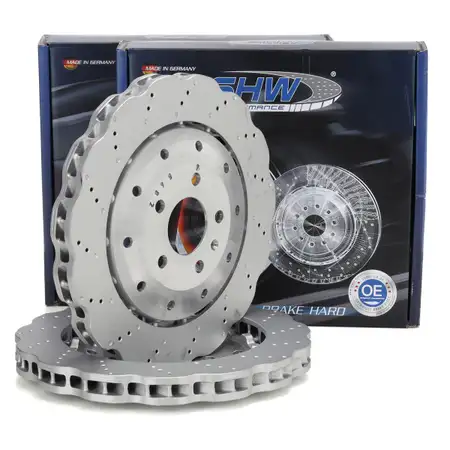 SHW Bremsscheiben Satz f&uuml;r AUDI R8 42 4S PR-1KY/2ED hinten 4S0615601B