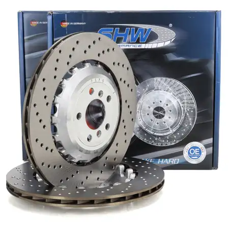 SHW Bremsscheiben Satz f&uuml;r BMW 5er M5 F10 6er M6 F12 F13 F06 560/575/600 PS hinten
