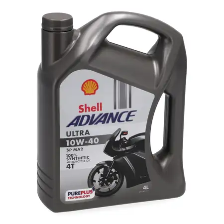4L 4 Liter SHELL ADVANCE ULTRA 10W-40 4T 4-TAKT Motorrad Motor&ouml;l API SP JASO MA2