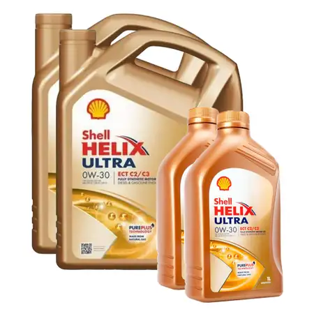 10L 10 Liter SHELL Motor&ouml;l &Ouml;l HELIX ULTRA ECT C2/C3 0W30 VW 504/507.00 MB 229.52