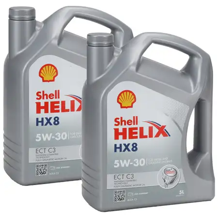 10L 10 Liter SHELL HELIX HX8 5W30 ECT C3 Motor&ouml;l &Ouml;l f&uuml;r BMW LL-04 MB 229.31/51