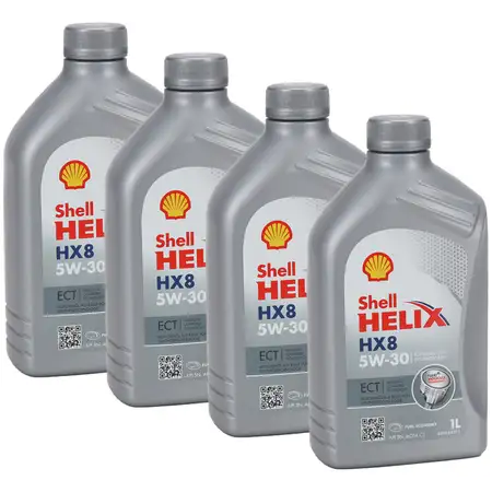 4L 4 Liter SHELL HELIX HX8 5W30 ECT Motor&ouml;l &Ouml;l f&uuml;r BMW LL-04 MB 229.31/51 VW 504/507.00