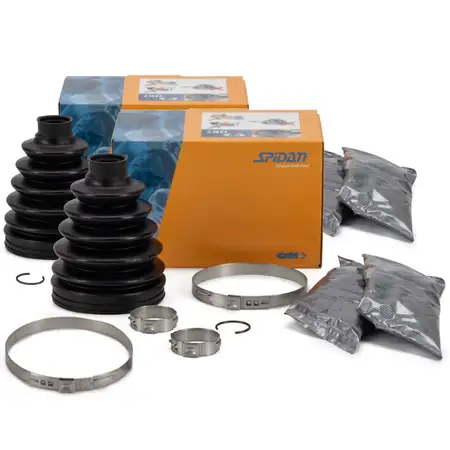 2x SPIDAN 24611 Achsmanschette Satz f&uuml;r RENAULT Clio Megane Scenic vorne RADSEITIG