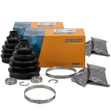 2x SPIDAN 25773 Achsmanschette Satz f&uuml;r AUDI PORSCHE SEAT SKODA VW vorne RADSEITIG